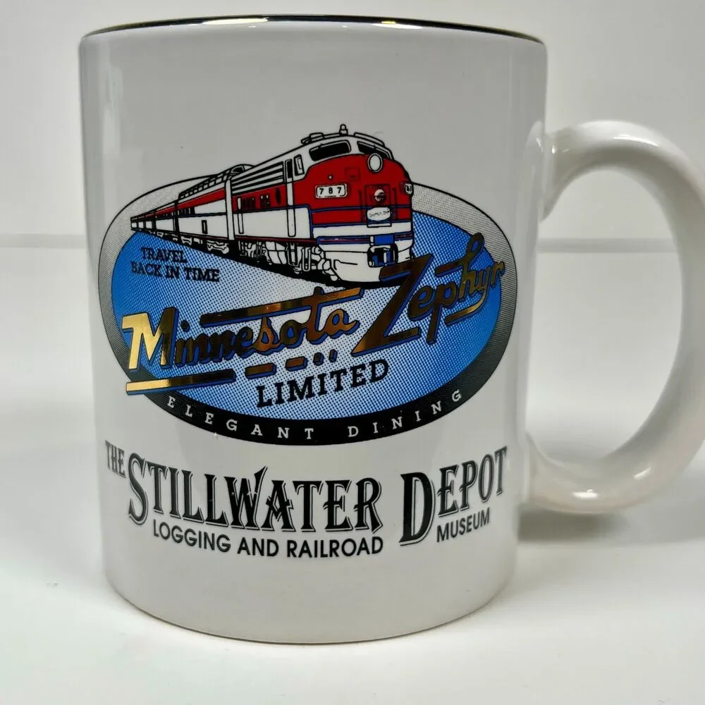 Minnesota Zephyr Limited Coffee Mug Stillwater Depot Lodging Railroad Museum
